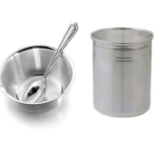 925 Silver Bowl, Spoon & Glass - BIS Hallmark